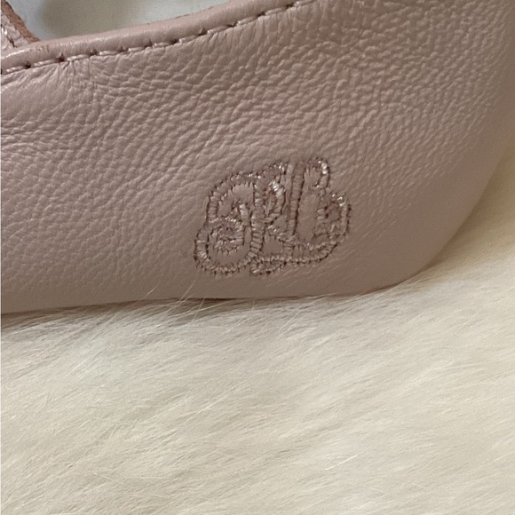 💗 RALPH LAUREN Pink Lambskin Ballet Flats with Satin Bow EUC Baby Shoes - Picture 9 of 11